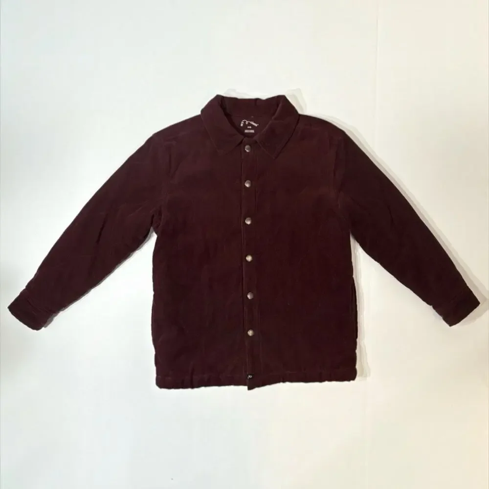 Art Class Boys Quilted Corduroy Jacket Burgundy Red Size M (8)